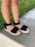 Black espadrille sandals (kids)