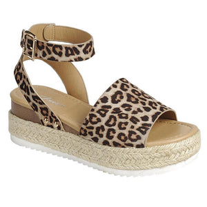Espadrille sandals (leopard)