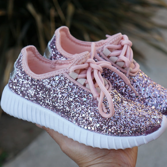 Encrusted glitter sneakers