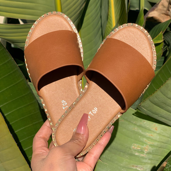 Solecito Sandals (Tan)