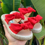 Bow Sandals (Red)