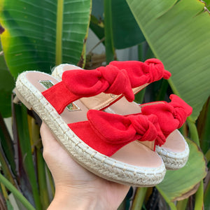 Bow Sandals (Red)