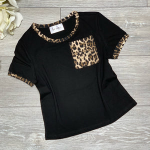 Black/Leopard T-shirt