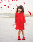 Glam red lace dress